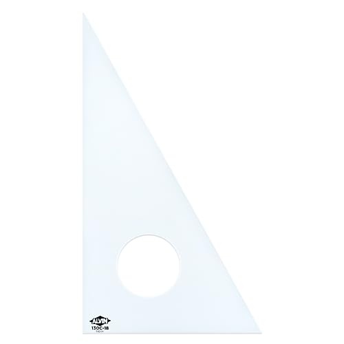 Image of ALVIN Clear Professional Acrylic Drafting Triangle 45 /90 Degrees 18 inch Model 130C-18 Multipurpose Tool for Drafting, Design, and Architecture, Great for Machining and Woodworking - 18 inches