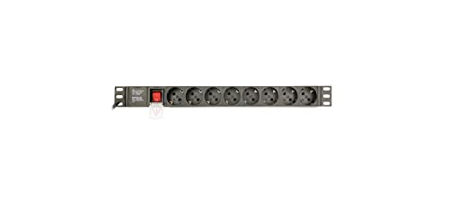 Gembird EG-PDU-014 unité de Distribution d'énergie 8 Sortie(s) CA 1U Noir Cover