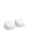 Introducing Amazon eero 6+ dual-band mesh Wi-Fi 6 system, with built-in Zigbee smart home hub and 160MHz client device support (2-pack)