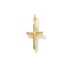 Gelin 14k Solid Gold Cross Charm Pendant for Women