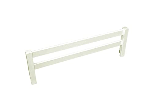 Image of Safety Guard Rail for Baby, Kids, and Children - Solid Wood Safety Bed Rail for Toddlers - Easy Installation - Premium Protection for Bunk, Twin, Full, Queen and King Size Beds - (Bianca White-Delta)