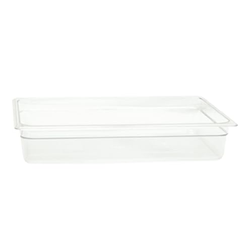 PLPA8004 Food Pan, Full Size, 4" deep, Shatter and Scratch Resistant, Dishwasher Safe, Polycarbonate, Clear, NSF