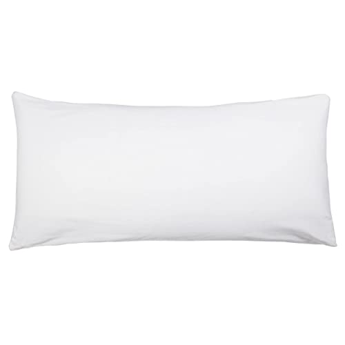 Funda Almohada Impermeable y Transpirable, Antiácaro 100% Algodón con Cremallera (40x135 cm)