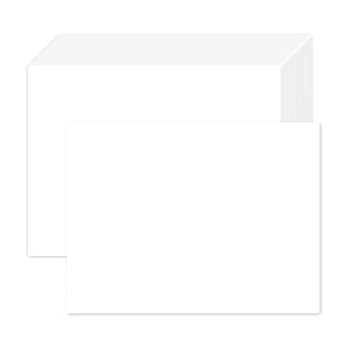 100 Pack White Blank Cardstock 5x7 Thick Paper?Goefun 80lb Flat Cards Stock Printer Paper for Invitations, Postcards, Photos, DIY Card Making