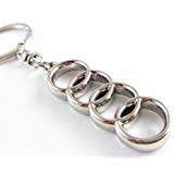 Audi 3D Emblem Keyring Key Chain. Quattro RS4 RS6 Q7