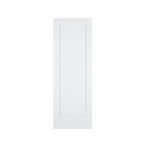 Image of BARNSMITH 28x80 in 1-Panel White Primed Molded Door Slab, Shaker Style Paintable Hollow Core Interior Door Panel, for Pocket, Swing, Sliding Door, Durable and Lightweight, No Assembly Required
