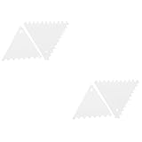 Ciieeo 2 Sätze Teiliges Schaber Aus Kunststoff Dreieckige Kuchenschaber Für Dekoration Zum Glätten Von Sahne Und Fondant Küchenwerkzeug Mit Ergonomischem Griff 8 Stück * 2