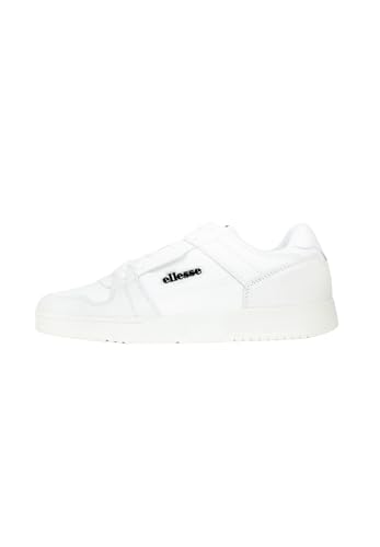 Ellesse New Mitchell Chaussures Baskets Homme Blanc craquelé Lacets en Cuir 43