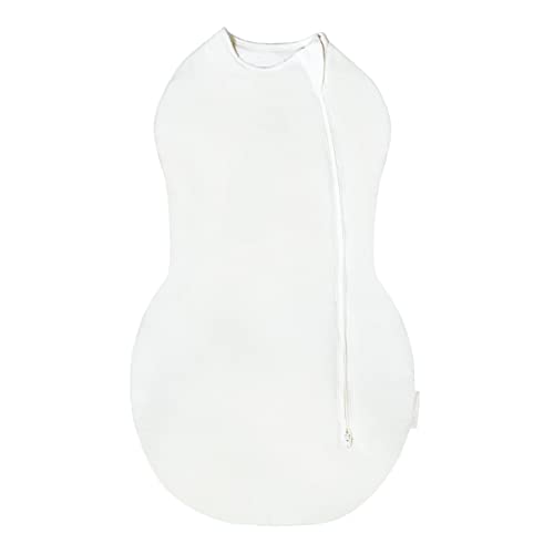 Image of Happiest Baby Sleepea Comforter Swaddle - 100% Organic Cotton Baby Swaddle Blanket - Doctor Designed Promotes Healthy Hip Development (Ivory, Small)