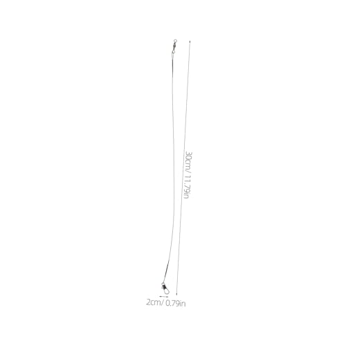 Abaodam 40 piezas de líderes de pesca de acero con doble conector y bloqueo miniatura 2