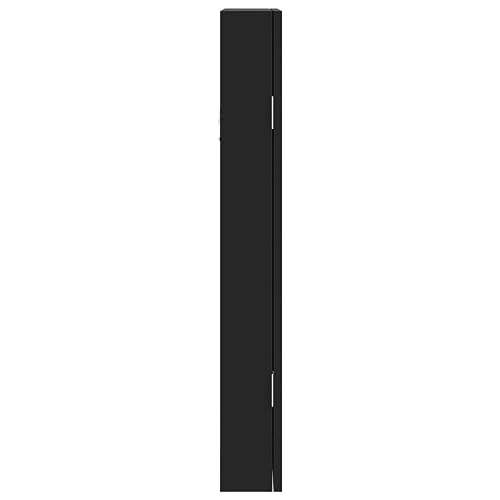Armario para joyas con espejo de pared para evitar enredos negro 7