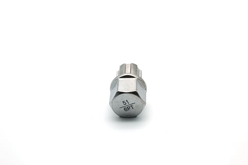 Image of TEMO 51 /6Pt Wheel Lock Lugnut Anti-Theft Lug Nut Screw Removal Key Socket S3057 for Vw Audi
