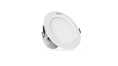 Image of Polycab 5 Watt LED Down Light Scintillate Integral Slim Round Smart Offers Bright Lumination Long Lifespan No Harmful Radiation (Neutral White, 4000K, 2 PCS, Cut Out: 3.14 inches)