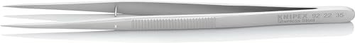 KNIPEX Präzisionspinzette mit Führungsstift spitze Form Geriffelt rostfrei, antimagnetisch, säurefest 155 mm, 92 22 35