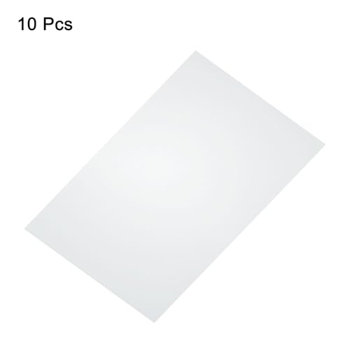 Image of HARFINGTON 10pcs Clear Plastic Sheets 12 inch x 8 inch x 0.016 inch Transparent Flexible PVC Sheet Panels with Protective Paper for Signs DIY Display Projects Craft Picture Frames Painting