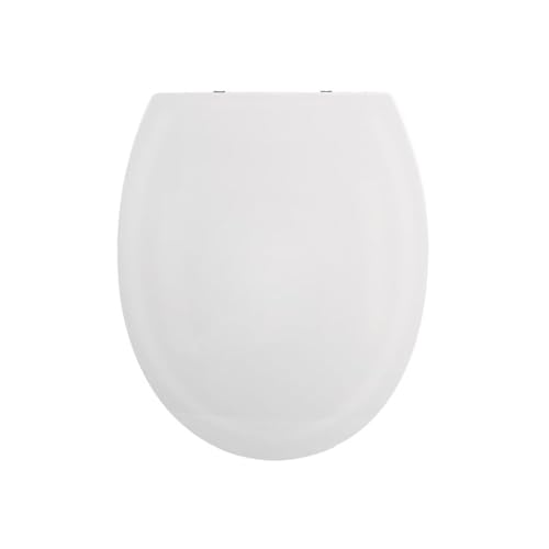 Spirella - Abattant WC de Toilette Thermoplastique Blanc Ralentisseur Double Frein de Chute Cuvette Universelle