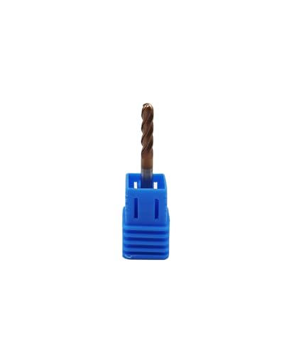 Image of 1 /8 inch Carbide Ball Nose End Mills, TISIN Coated, 4 Flute, End Mill Bits for Alloy Steels and Hardened Steels, 1 /8 inch Cutting Diameter- 5pcs