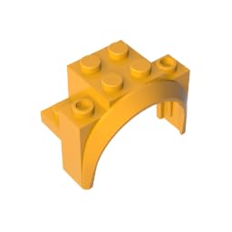 Transportation Wheel Arch, Mudguard 4x2 1/2x2 1/3 10PCS Compatible with Lego 18974 GDS-2021 Classic Bulk Toy MOC Color:Bright Light Orange — image 1