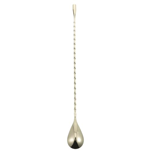 GRIRIW Bartending Spoon Coffee Drink Coffee Stirring Coffee Mixing Spoon Beverage Stirrer Simple Mixing Bar Cocktail Bar Stirring Spoon Bar Supplies Coffee Straw Golden Stainless Steel
