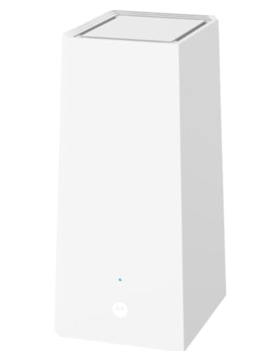 Motorola MQ20 WiFi 6E Router with Easy Mesh, Tri-Band 8.4 Gbps Speed, 3000 sq. ft Coverage, Advanced Parental Controls, Next-Gen Security & Seamless Device Management, White, Single Pack