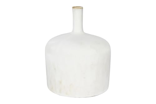 Creative Co-Op Small Cream Stoneware Vase with...