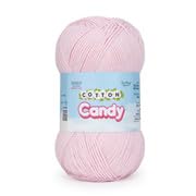 Ganga Acrowools Cotton Candy Yarn – Soft Premium Cotton Blend Wool for Knitting & Crochet | Lightweight, Smooth Texture, Pastel Shades, 100gm BallShade No-CCY027 Baby Pink-image-39