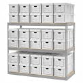 Global Industrial Record Storage Rack with 60 Boxes, 72
