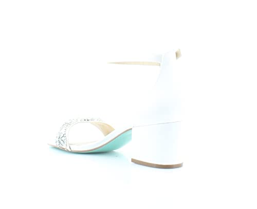 Betsey Johnson Blue Women's Sb-Mel Heeled Sandal, Ivory, 7.5 M Us #TOP5