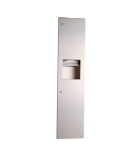 Bobrick Washroom Equipment Recessed Paper Towel Dispenser/3.8 Gallon Waste Receptacle