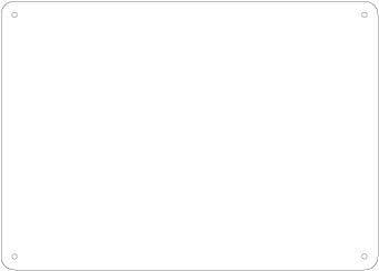 NMC National Marker U1014RB Blank White, 10" x 14", Rigid Plastic, Sign
