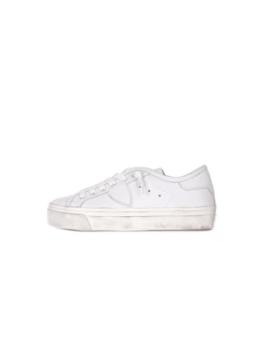 PARIS HAUTE LOW WOMAN Philippe Model Scarpe Donna PHLD V001 Bianche in Pelle con Lacci 37