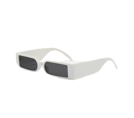 GenericHINZA COLLECTION-Rectangular White Sunglass Inspired by MC Stan 400 UV Protected Lens
