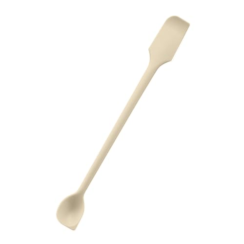 Double Ended Silicone Spatula - Jar Scraper Spoon Tool, Non Stick Baking Accessory | Excellent Mixing Cooking Jar Kitchen Utensil for Smooth Cake Cream Bread, Narrow Spreader for Butter Condiment