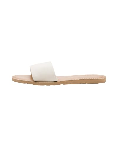 Image of Volcom Women's Simple Slide Sandals - Cushioned Synthetic Leather Strap Slides With Padded Footbed