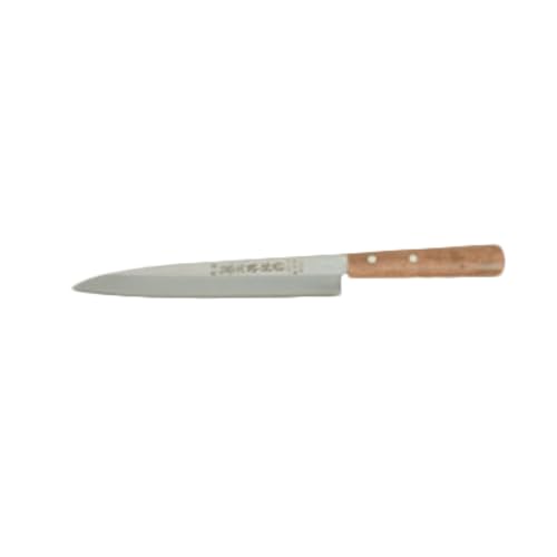 JAS014210 Sashimi Knife, 8-1/2" Blade, Pointed, Riveted Wood Handle, Stainless Steel Blade