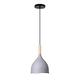 COSFEEL Nordic Style Hanging Lamp 6.6in Creative Wooden Chandelier Macaron Outdoor Pendant Lights E27 Single Head Light Fixtures Lighting Tools Modern Corridor Bar Study Living Room