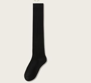 [ＳＴＥＥＬ－ＬＡＮＤ] ニーハイソックス ウール 1足 レディース 女装 JK風 美脚 ロングソックス 冬用 防寒 下雪対応 (裏起毛/ベーシックタイプ) 柔らか 弾力 保温 防臭 抗菌 吸汗 秋冬用 靴下 [並行輸入品]