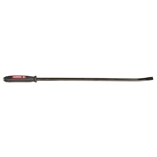 Image of Mayhew 60148 Dominator 31 inch Curved Pry Bar | Fully Heat-Treated Steel, Strikeable Cap & Shock-Absorbing Ergonomic Handle