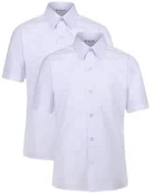 Trutex Lot De 2 Chemises Blanches Slim à Manches Courtes Pour L'école