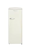FrigeluX Réfrigérateur Armoire Retro Vintage Crème 218L RF218RCA++