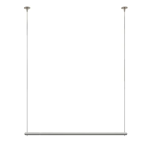 Présentoir à vêtements mural argenté pour dressing épuré et aménagement de boutique chic