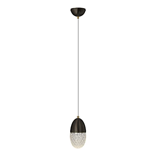 Petit lustre de chevet en cuivre et plafonnier moderne noir