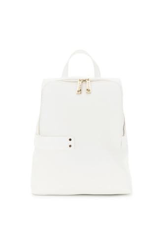 Sac à dos blanc CAFèNOIR MA1001 en simili cuir élégant pour femme