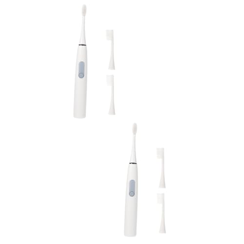 Mobestech 2sets Electric Toothbrush Soft Bristles for Gentle Gum Care Intelligent Deep Cleaning Technology Portable Design for Adults and Teens