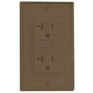 Image of Leviton GFCI Outlet, 20 Amp, Self Test, Non Tamper-Resistant with LED Indicator Light, Protection from Electric Shock and Electrocution, GFNT2, Brown