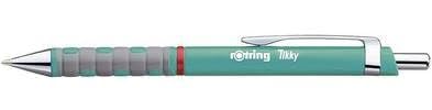 rOtring Tikky tükenmez kalem, pastel renklerde, mavi mürekkep, orta uç (1,0 mm), deniz mavisi şaft, tüy kadar hafif, kauçuk yumuşak dokunuşlu saplı
