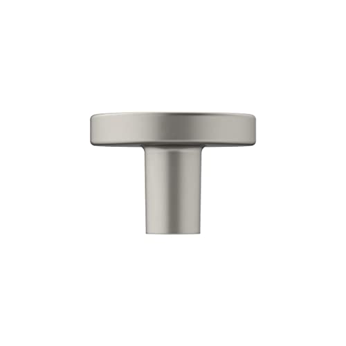 Amerock | Cabinet Knob | Satin Nickel | 1-3/8 Inch (35 Mm) Diameter | Versa | 1 Pack | Drawer Knob | Cabinet Hardware #TOP4