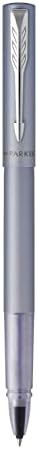 Parker Vector XL Fountain Pen | Metallic Black Lacquer | Fine Nib with Blue Ink Refill | Gift Box