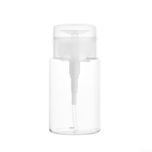 Jonikuper Dispensador de esmalte de uñas, botella de almacenamiento de plástico transparente reutilizable con capacidad de 100 ml, 150 ml, 200 ml, compatible con artículos de tocador y (150 ml)