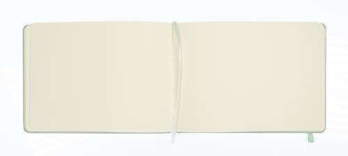 Image of Kangaro Art Sketch Book A5 Landscape Mint PU Hard Cover 80 Sheets 140 g Cream Paper